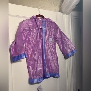 Kids FROZEN Purple Raincoat with Blue Trim